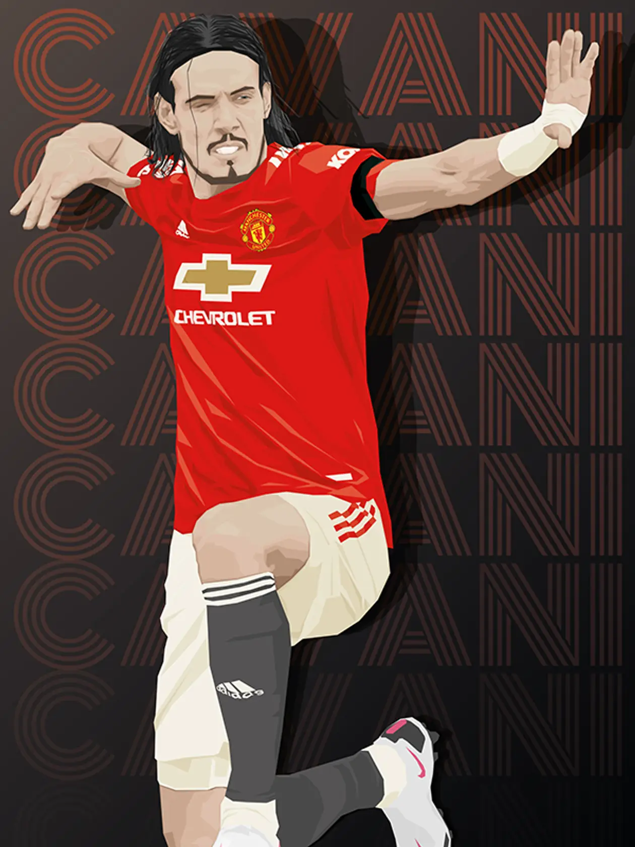 Постер «Кавані | Манчестер Юнайтед»