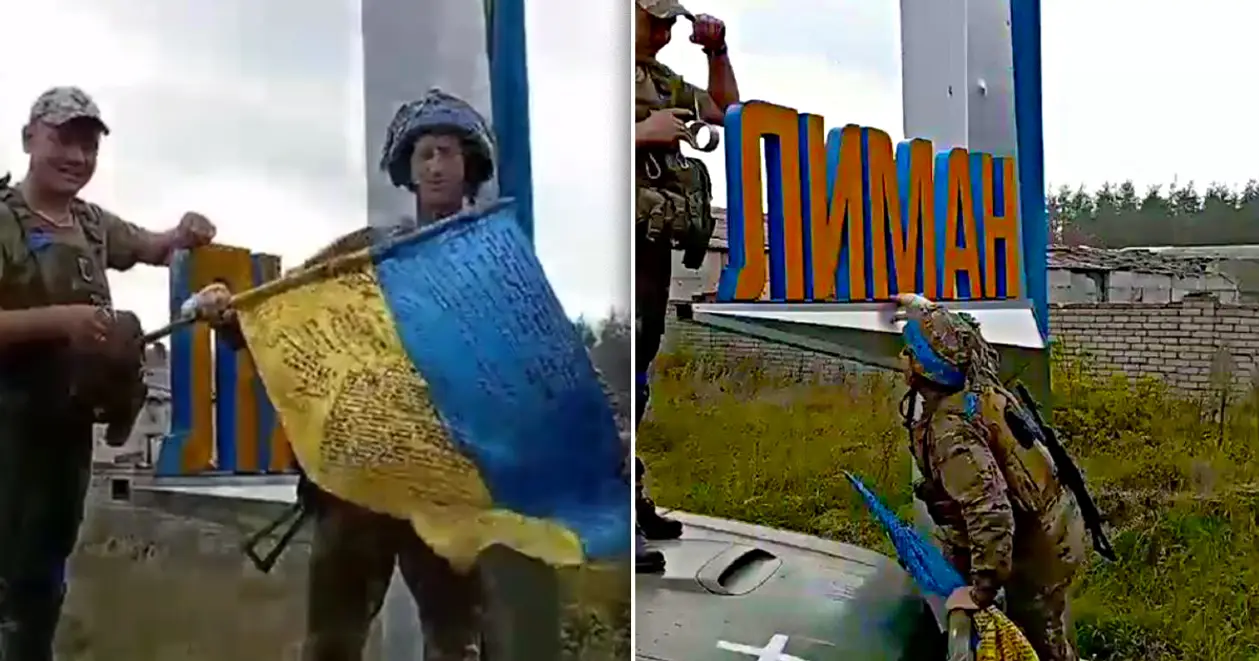 «Лиман, 1 жовтня». У мережі з'явилось відео, на якому ЗСУ встановлюють український прапор