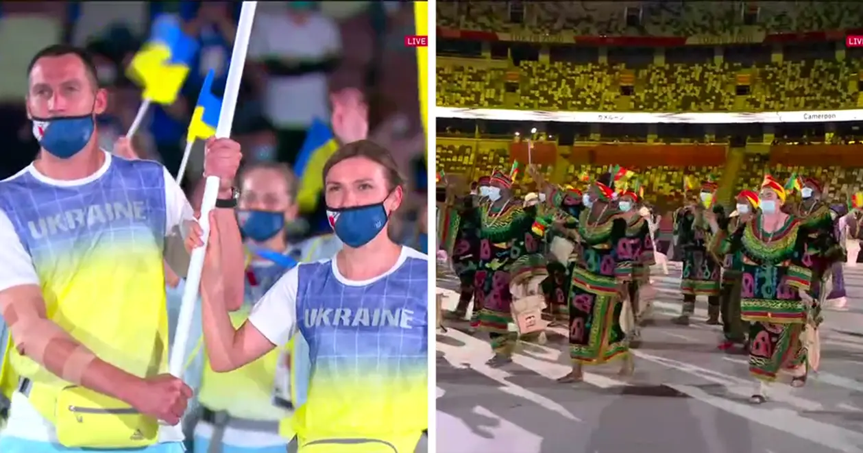 Яркий парад открытия Олимпиады-2020: красочные костюмы, шоу дронов и сине-желтая Украина