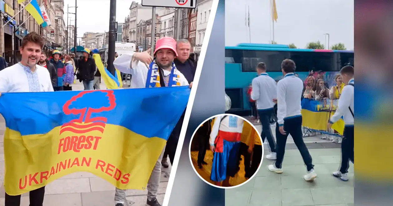 Українські козаки у пабі, жовто-сині стяги та гучна підтримка фанатів перед грою з Вельсом