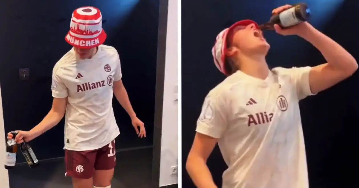 Відкривачка не потрібна: футболістка «Баварії» продемонструвала трюк з пивом після виходу у фінал Кубка Німеччини 