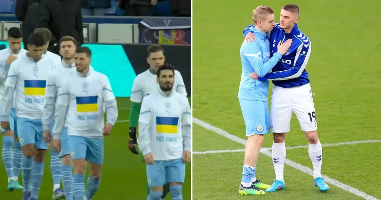 Зустріч Зінченка й Миколенка в синьо-жовтих кольорах: два роки тому Україну підтримали на матчі «Евертона» проти «Ман Сіті»