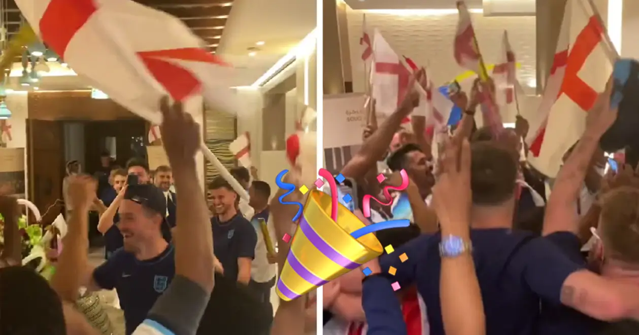 Музика, танці та серпантин: як працівники готелю вітали збірну Англії з виходом у чвертьфінал ЧС 