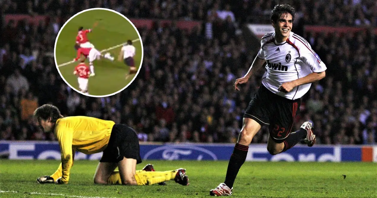 17 років тому Кака зіштовхнув Евра та Хайнце, забиваючи у ворота «МЮ» на «Олд Траффорд»