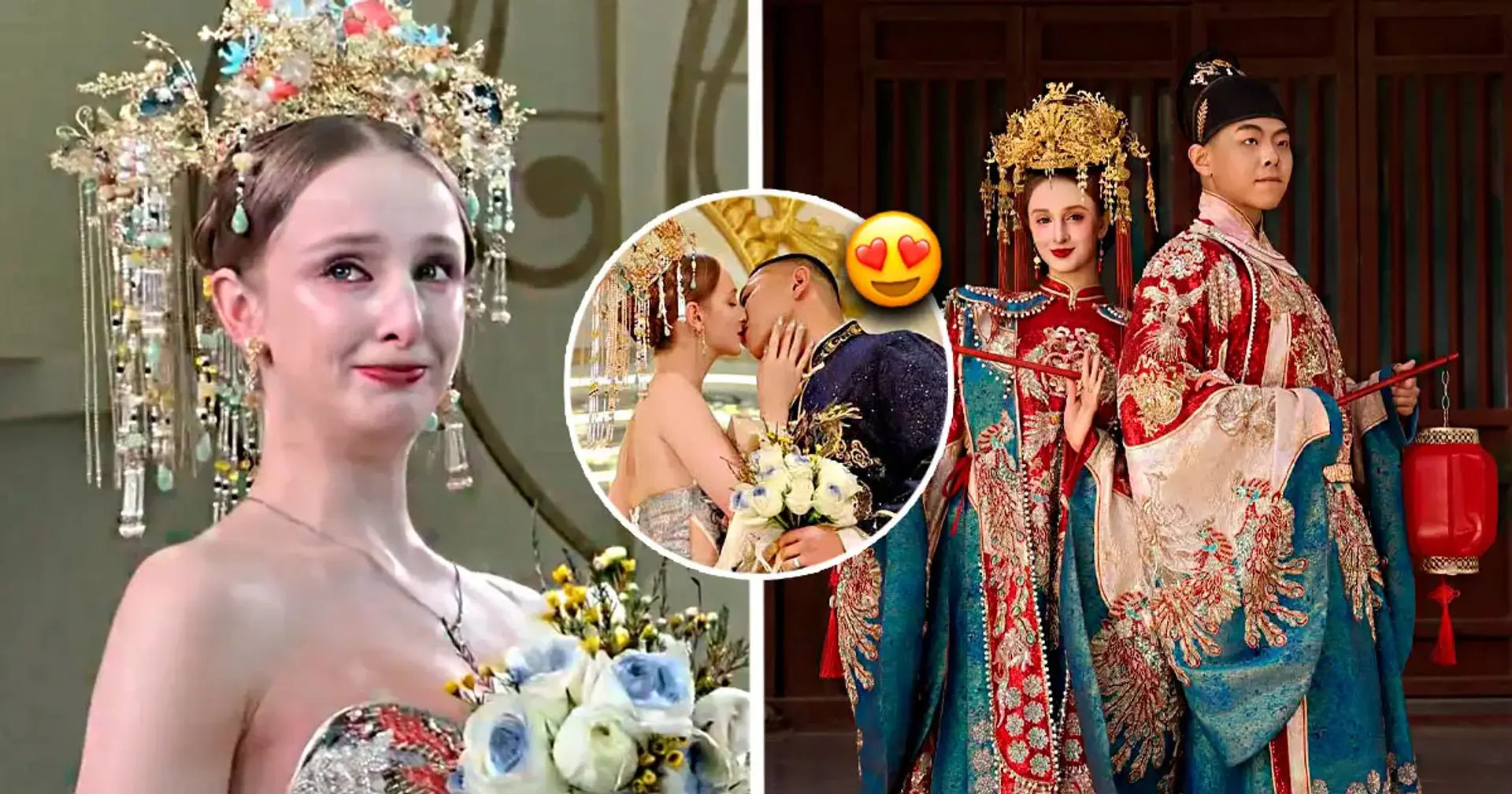 Українська зірка гімнастики зіграла казкове весілля в Китаї – красуня розплакалась під час церемонії