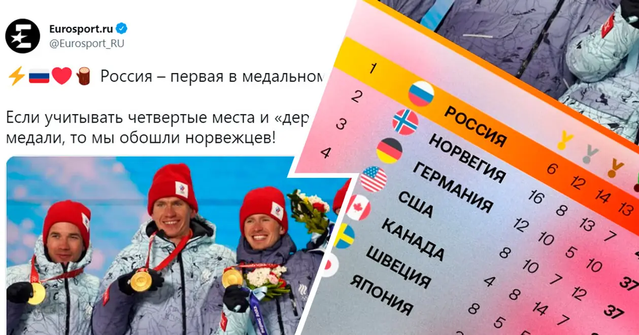 «Росія – перша у медальному заліку!» У Eurosport.ru власна система підрахунку медалей ОІ-2022