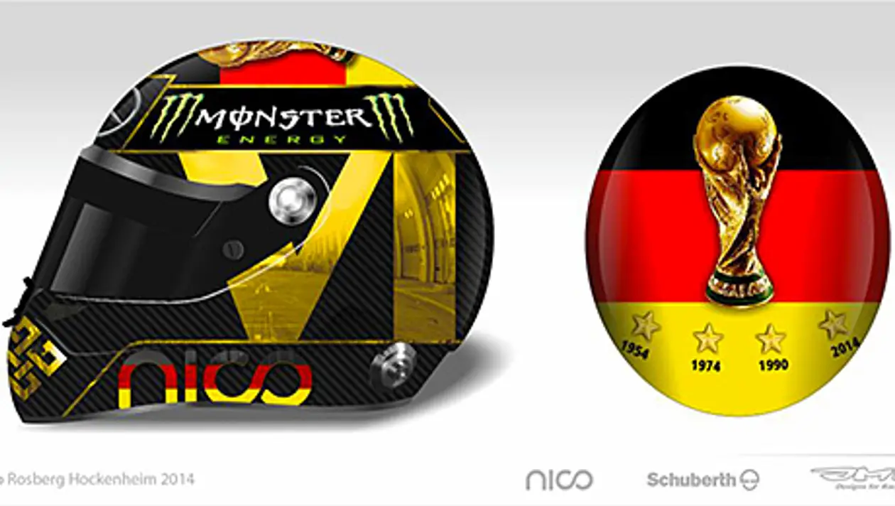 Фото дня. Новый шлем Росберга в честь победы Германии на ЧМ-2014