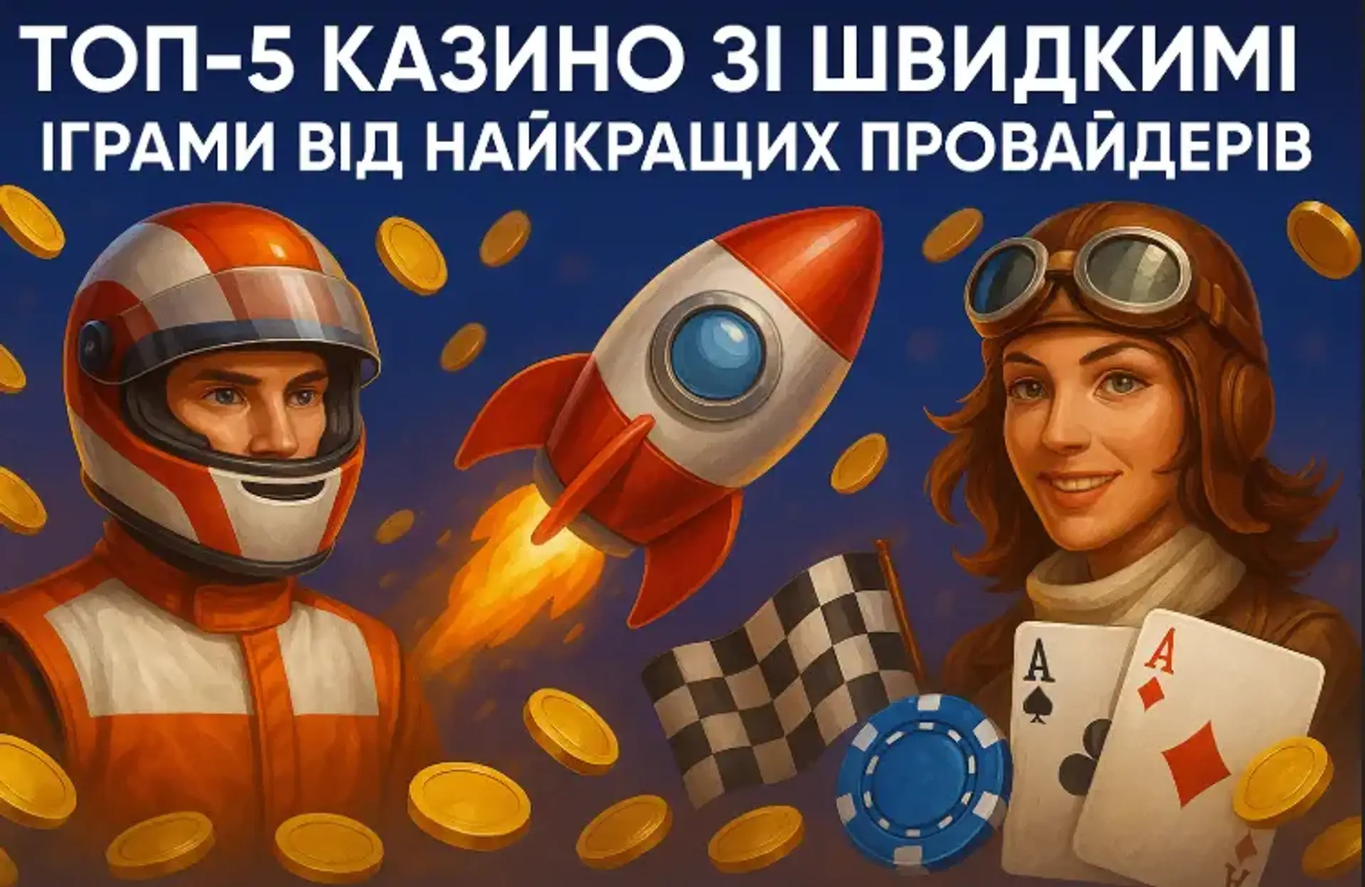 Топ-5 казино зі швидкими іграми від найкращих провайдерів