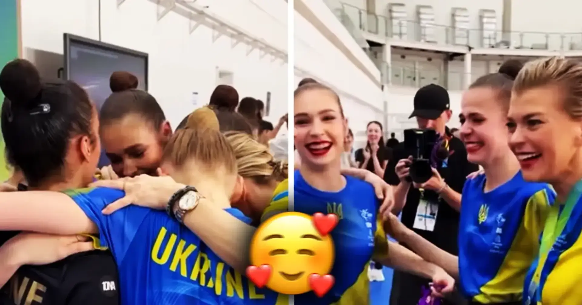 Відео: незабутні усмішки українських гімнасток та Ірини Блохіної після золота ЧС в Ріо