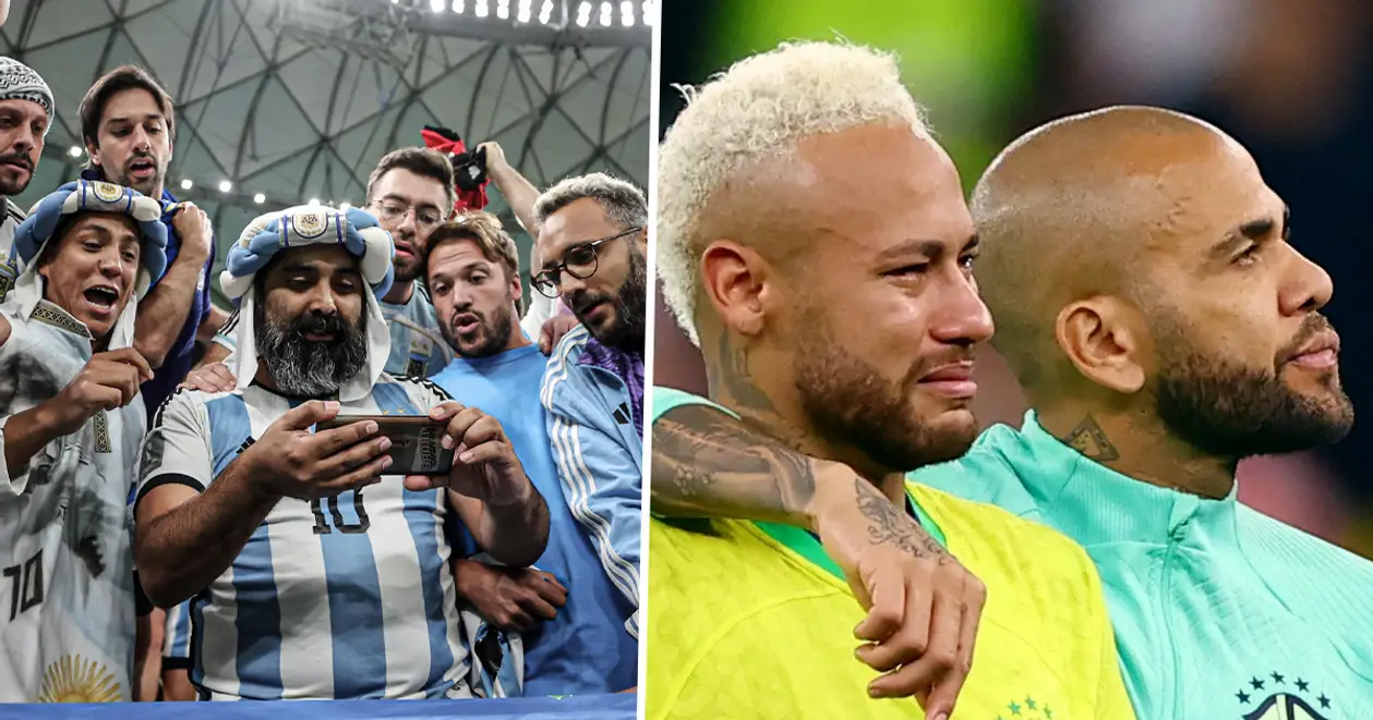 😅 Це треба бачити: як фанати збірної Аргентини реагували на виліт Бразилії в чвертьфіналі ЧС