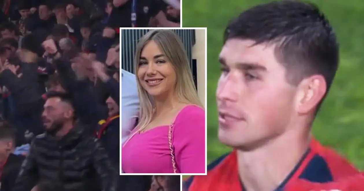 Дружина Маліновського показала, що відбувалось на трибунах стадіону «Дженоа» через секунду після голу Руслана