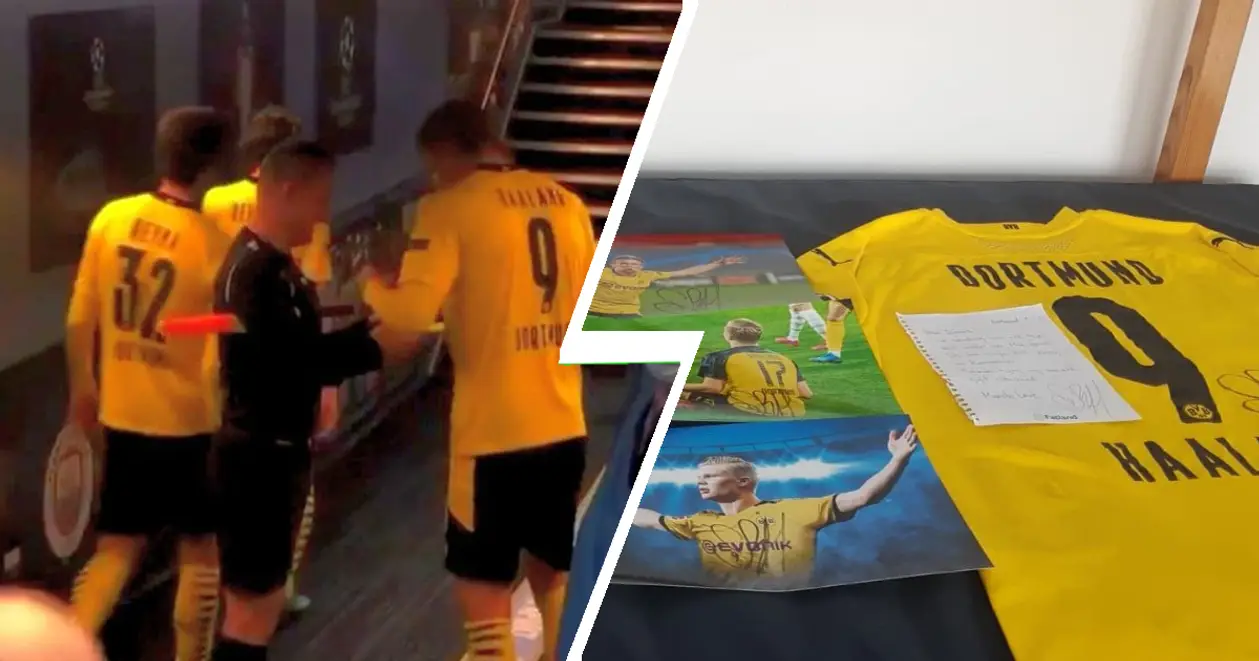 Холанд прислал автографы и футболку в благотворительный фонд, для которого румынский арбитр просил у него футболку после матча с «Сити»