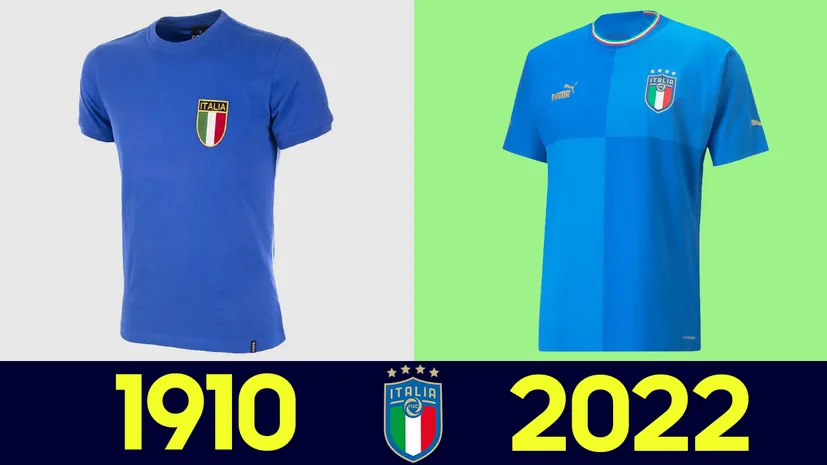 Як змінювалася форма збірної Італії за всю історію