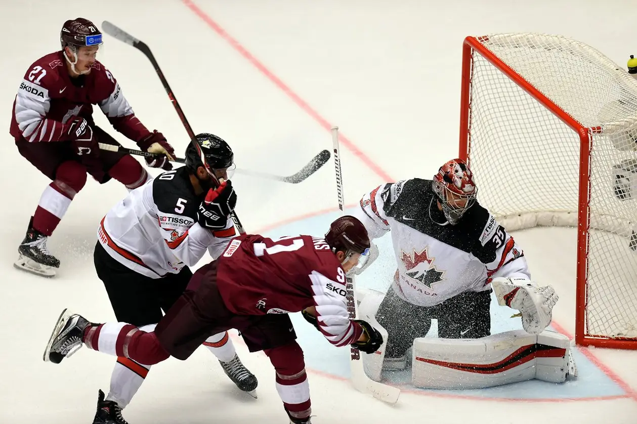Мощная сенсация в первый же день хоккейного ЧМ: Латвия не просто обыграла Канаду, а засушила ее