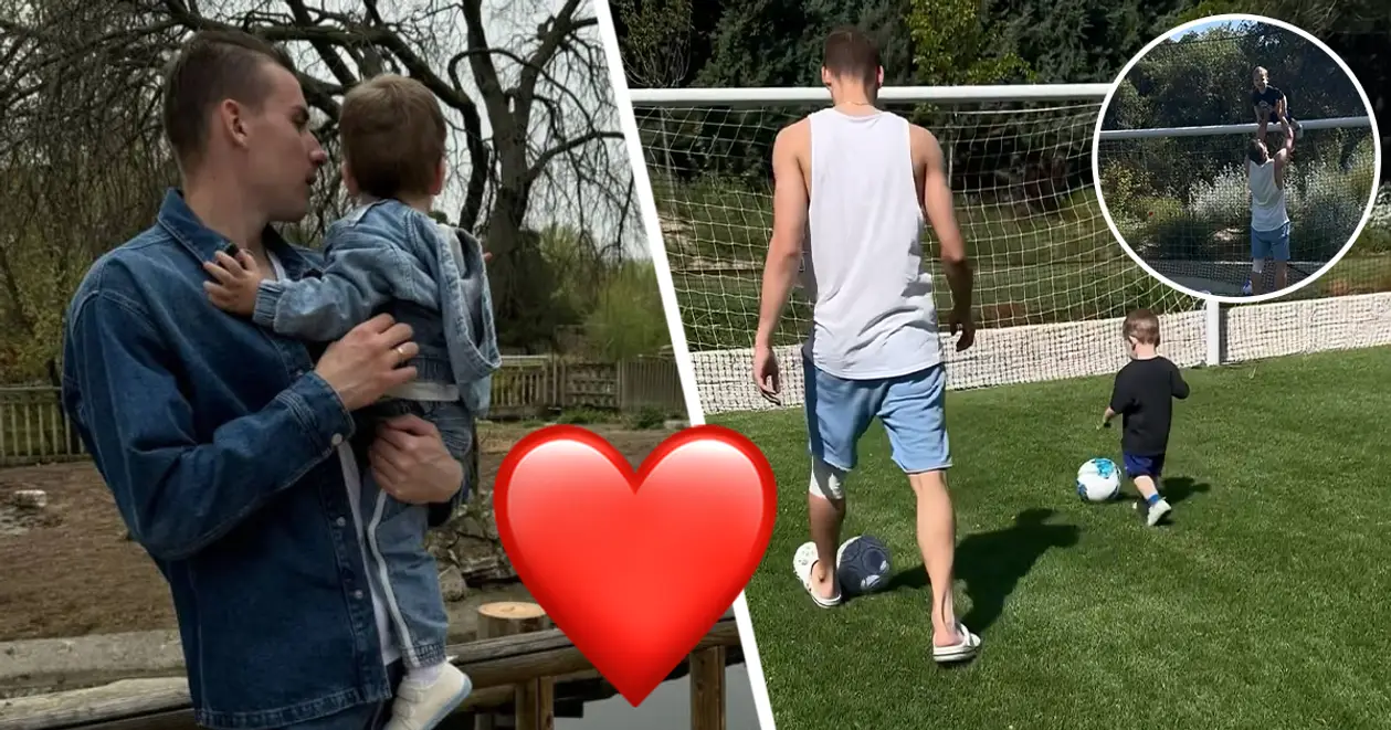 😍 Вихідний із сином на футбольному полі: Лунін поділився милим відео в інстаграмі