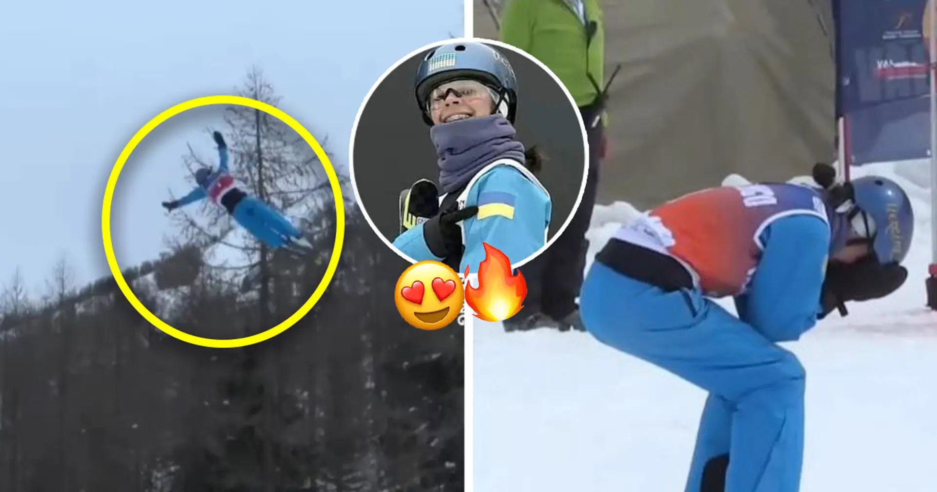 💥 Дуже емоційно: відео бронзового стрибка Брикіної на юніорському ЧС з фристайлу 