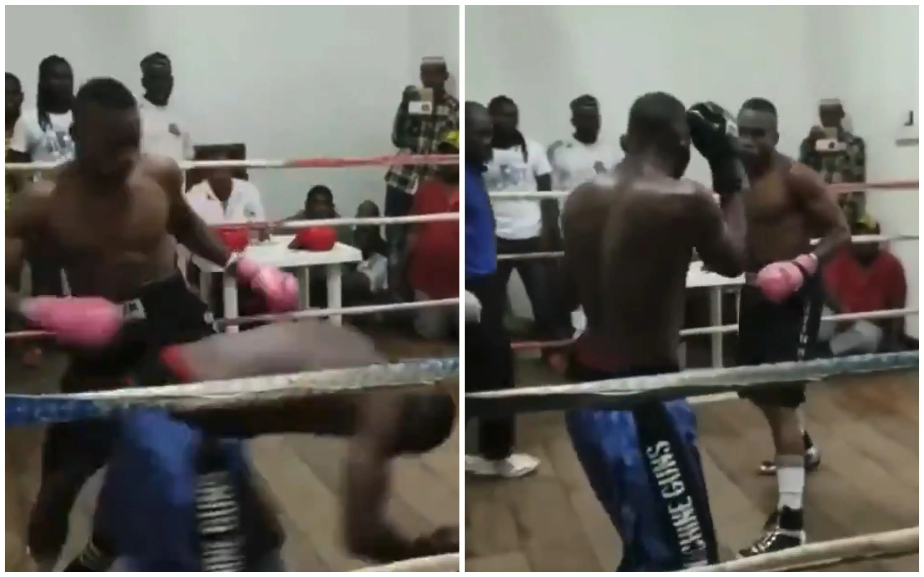 Дикий профессиональный бокс в Танзании. Они дерутся на обычном паркете