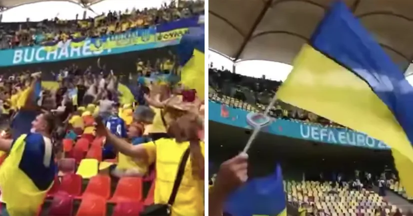 Украинцы зарядили «Червону руту» прямо на стадионе во время разминки сборной