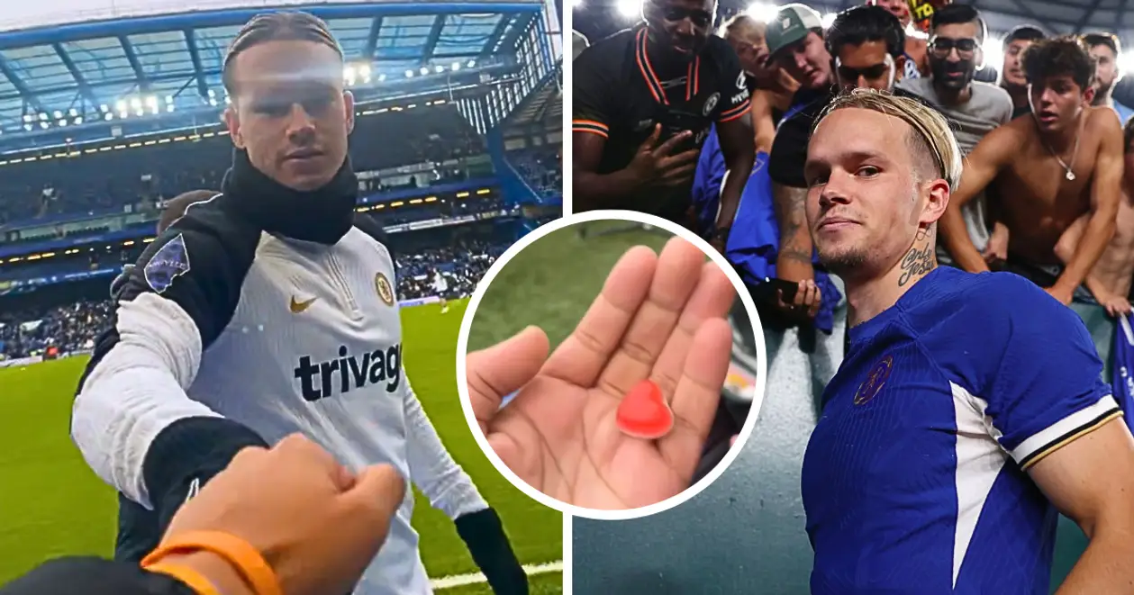 ❤️ Гарний момент перед матчем «Челсі» - «Фулгем»: фанат відбив кулачок Мудрику, а той подарував йому жувальну цукерку у формі серця
