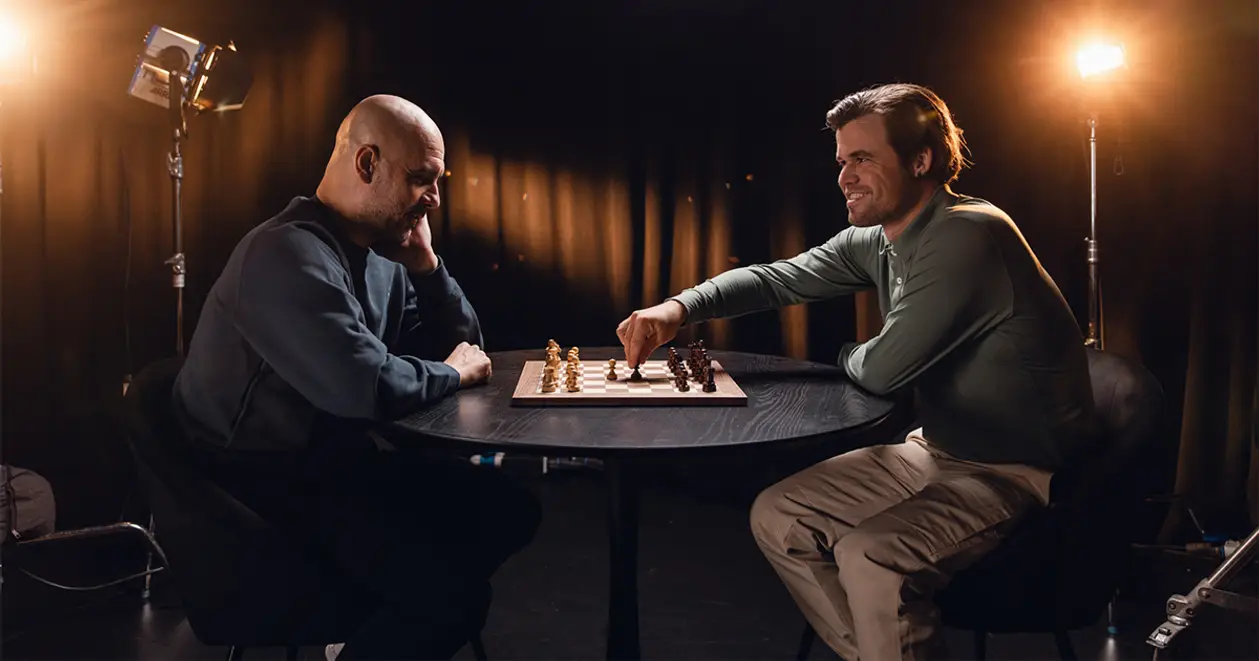 Найкращий футбольний тренер та найкращий шахіст: Гвардіола зустрівся із Карлсеном 