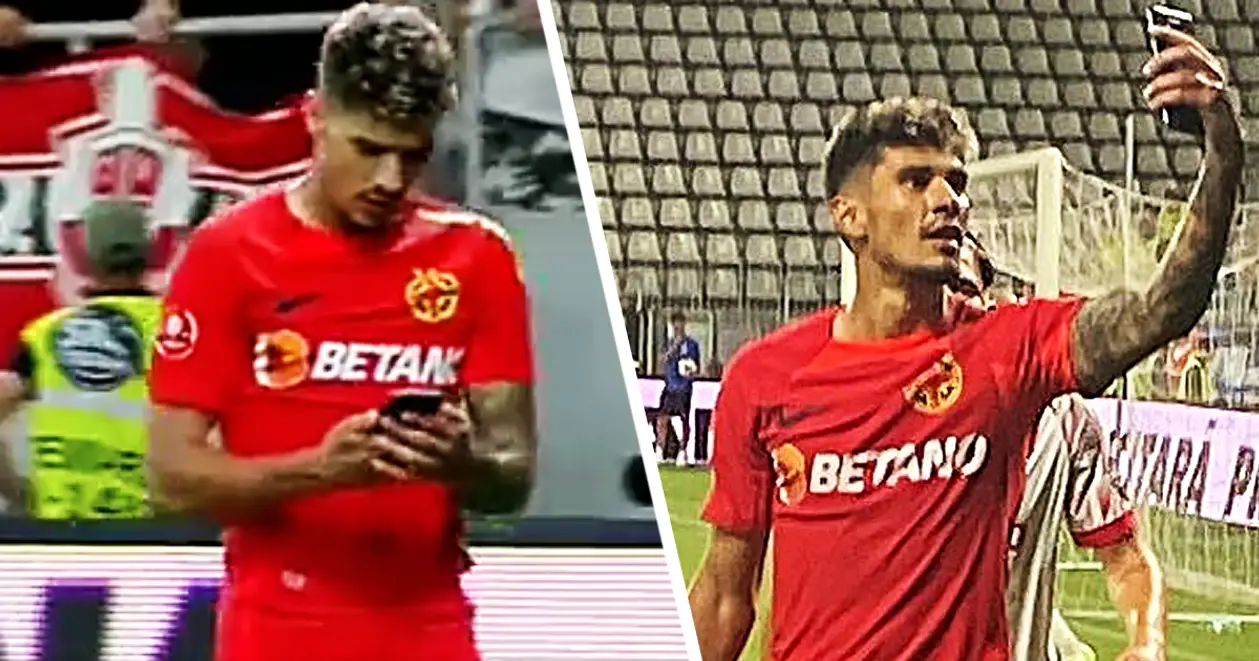 😅 Селфі року: вболівальник «Динамо» Бухарест кинув телефон в гравця «Стяуа», який забив гол. Постраждалий оригінально відреагував