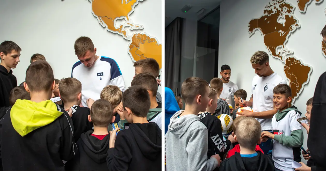 💙 Гравці «Динамо» зустрілися з дітьми, котрі залишили свої домівки через війну в Україні 
